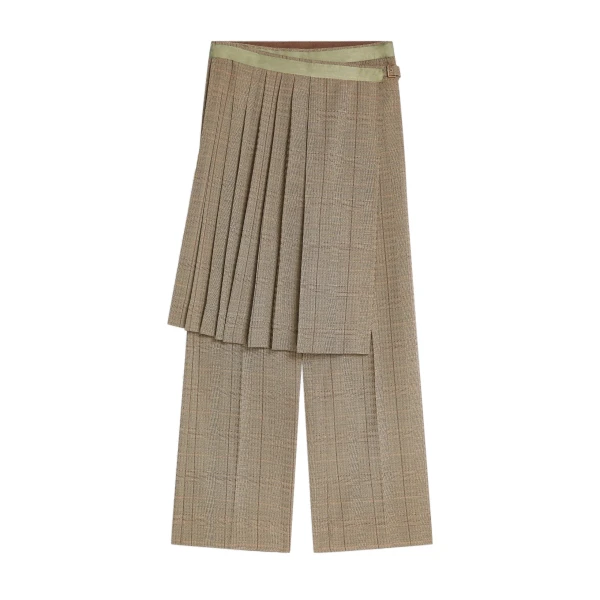 Dries Van Noten Wool skirt pants in Cement | Pants | Luxury Shoes 