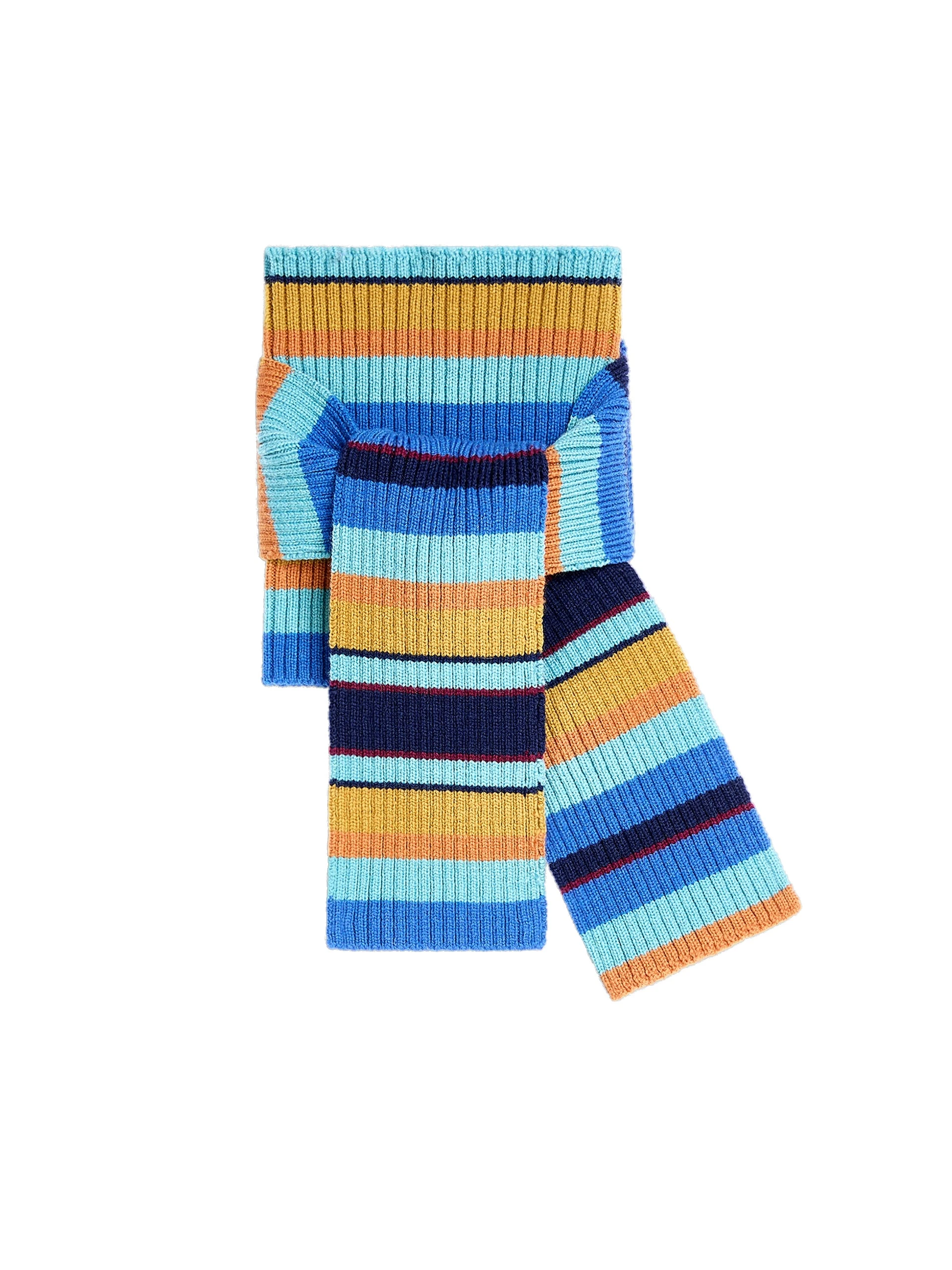 Dries Van Noten Wool turtleneck scarf in Navy | Scarves | Luxury Shoes Dries Van Noten Wool turtleneck scarf in Navy