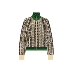 Dries Van Noten Zipped wool cardigan in Champagne | Knitwear | Luxury Shoes 