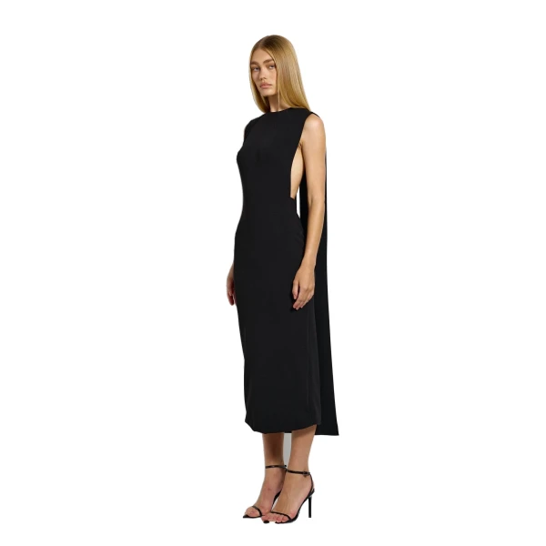 Effie Kats Black midi dress