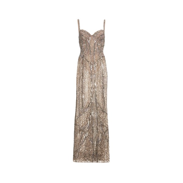Elie Saab Bead Embroidered Long Dress
