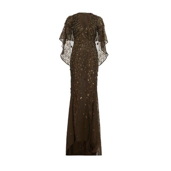 Elie Saab Bead Embroidered Long Dress