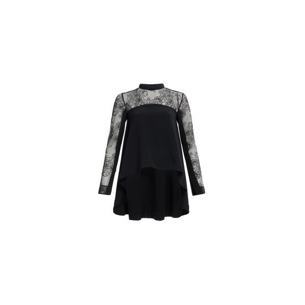 Elie Saab Satin Envers & Lace Top