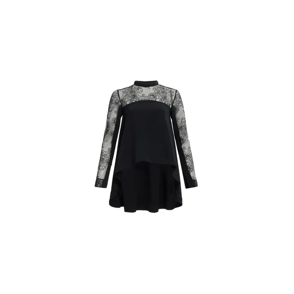Elie Saab Satin Envers & Lace Top