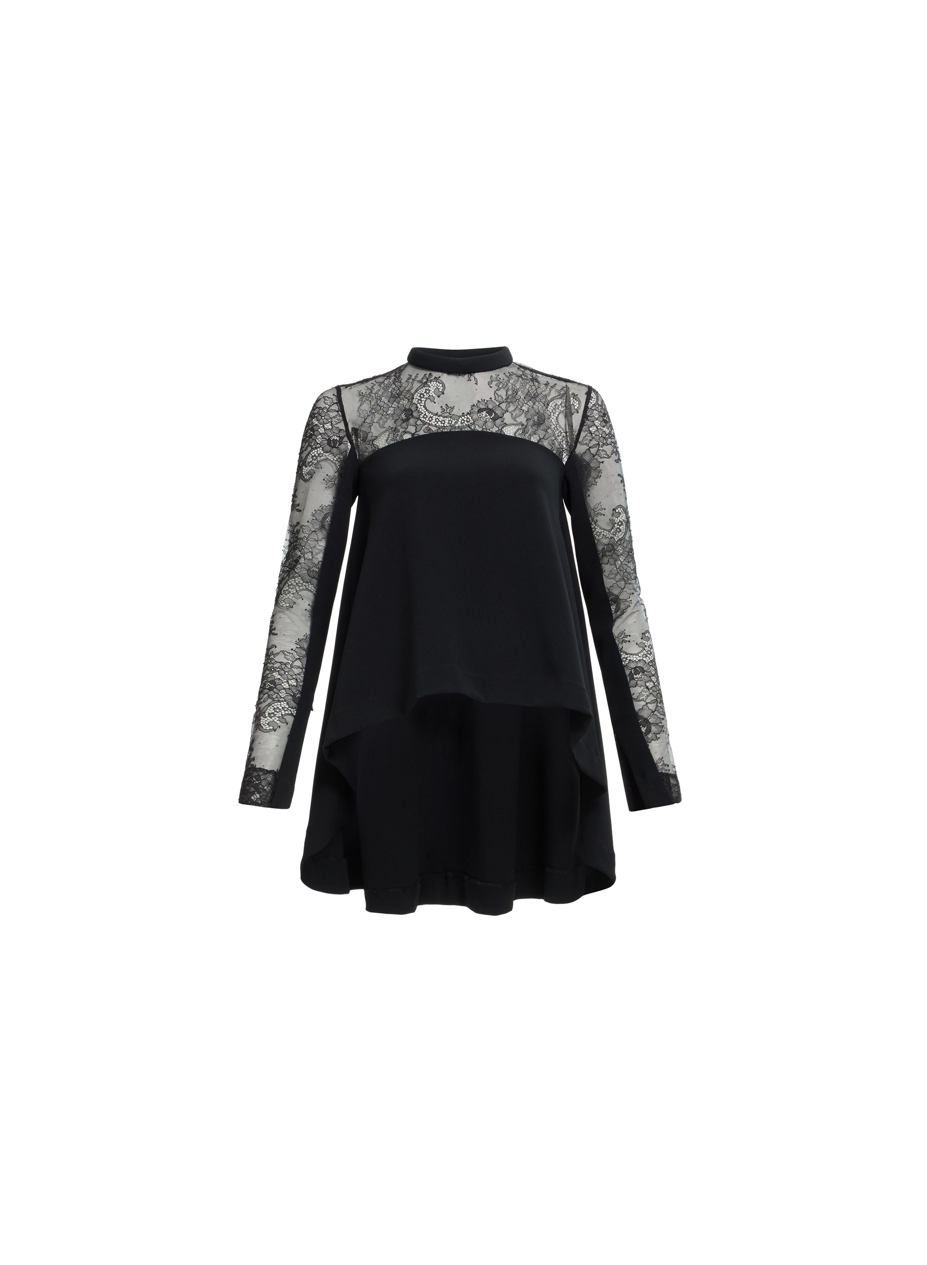 Elie Saab Satin Envers & Lace Top Elie Saab Satin Envers & Lace Top