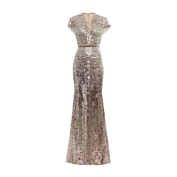 Elie Saab Sequin Embroidered Long Dress