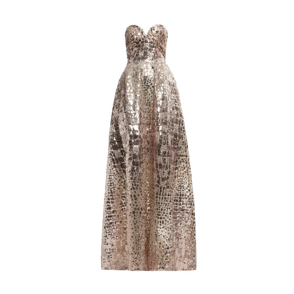 Elie Saab Sequin Embroidered Long Dress