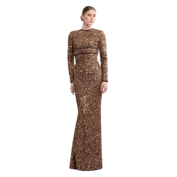 Elie Saab Sequin Embroidered Long Dress