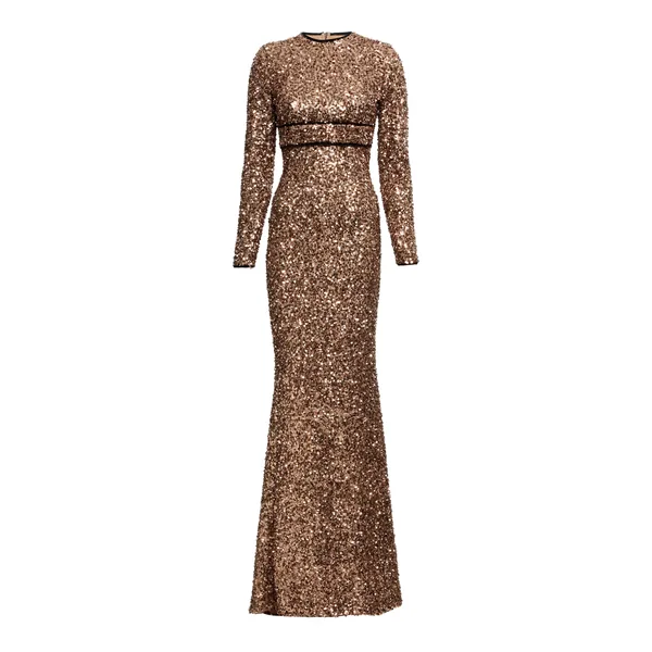 Elie Saab Sequin Embroidered Long Dress