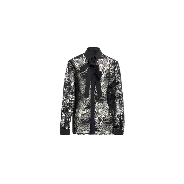 Elie Saab Silk & Guipure Lace Shirt