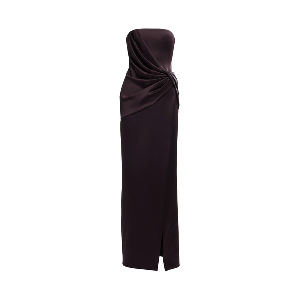 Elie Saab Strapless Envers Satin Dress