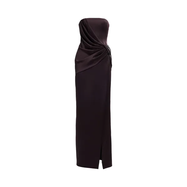 Elie Saab Strapless Envers Satin Dress
