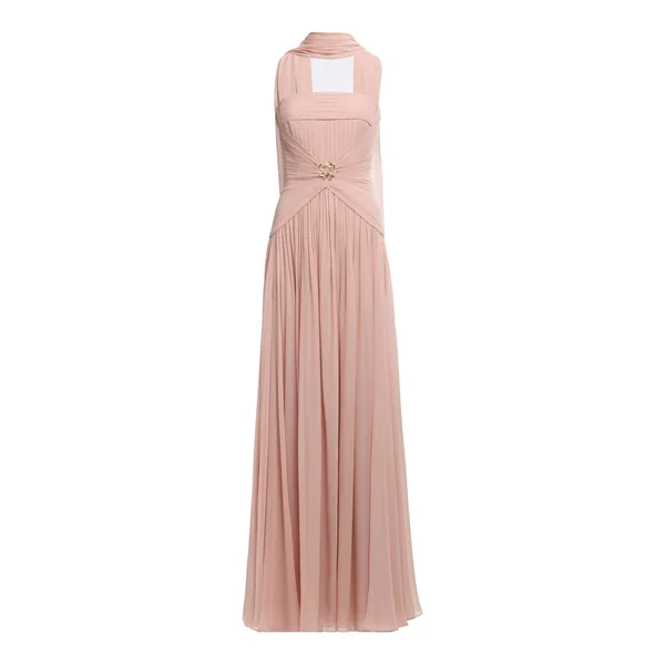 Elie Saab Strapless Silk Long Dress