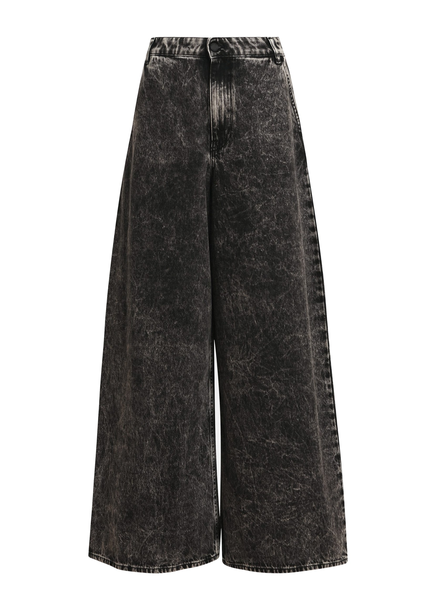 Essentiel Antwerp Black acid-wash wide-leg jeans Black acid-wash wide-leg jeans