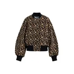 Essentiel Antwerp Brown and black leopard-print bomber jacket Brown and black leopard-print bomber jacket