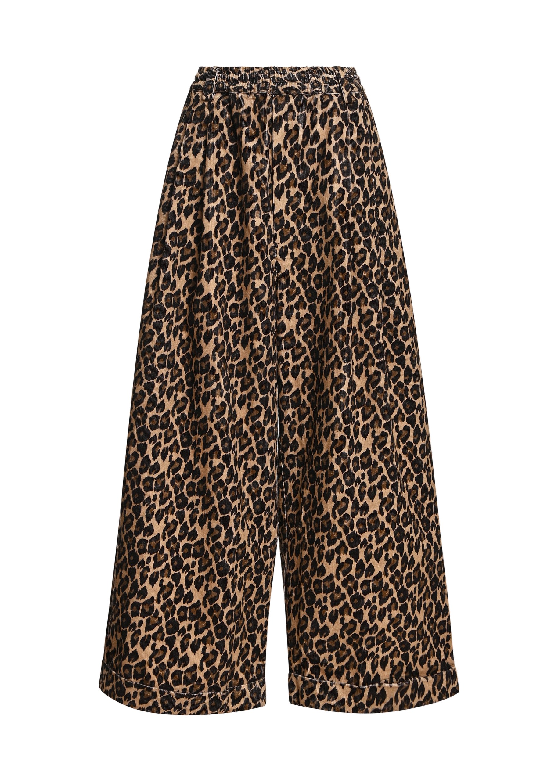 Essentiel Antwerp Brown and black leopard-print wide-leg pants Brown and black leopard-print wide-leg pants