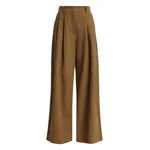 Brown studded wide-leg pants