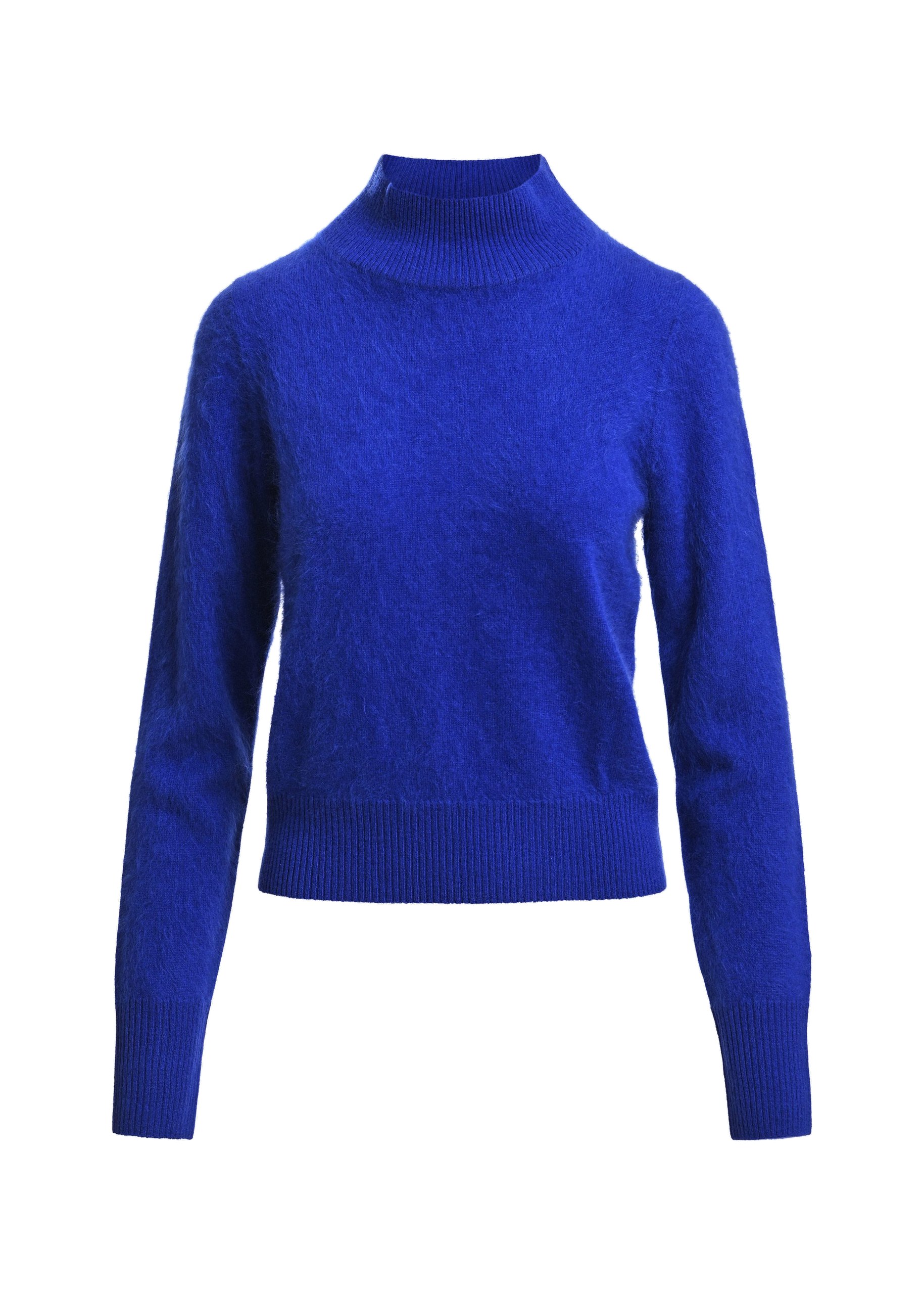 Essentiel Antwerp Cobalt blue cashmere sweater with stand-up collar Cobalt blue cashmere sweater with stand-up collar