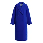 Cobalt blue oversized wool-cashmere blend coat