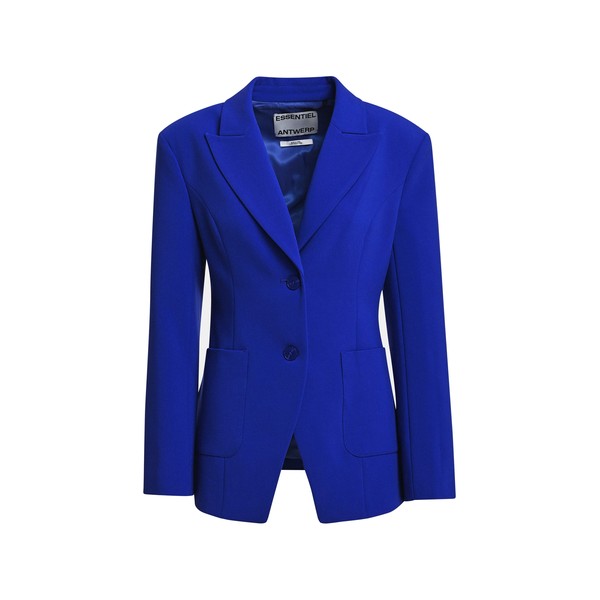 Cobalt blue tailored single-breasted blazer