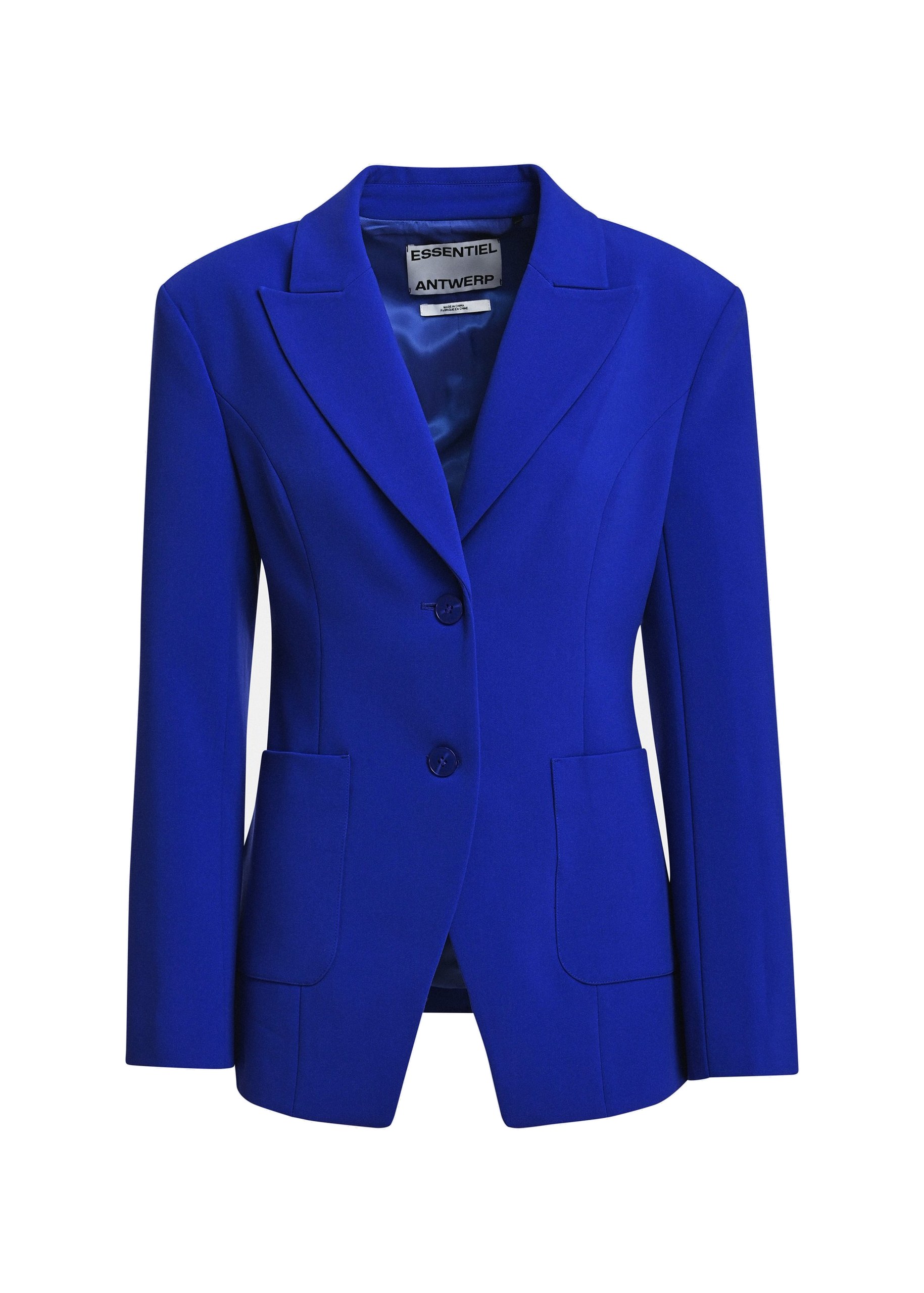 Essentiel Antwerp Cobalt blue tailored single-breasted blazer Cobalt blue tailored single-breasted blazer