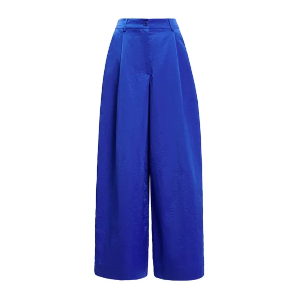 Cobalt blue wide-leg pants
