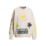 Cream and multicolor graphic-print cotton sweatshirt