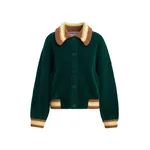 Essentiel Antwerp Dark green cardigan with brown Dark green cardigan with brown