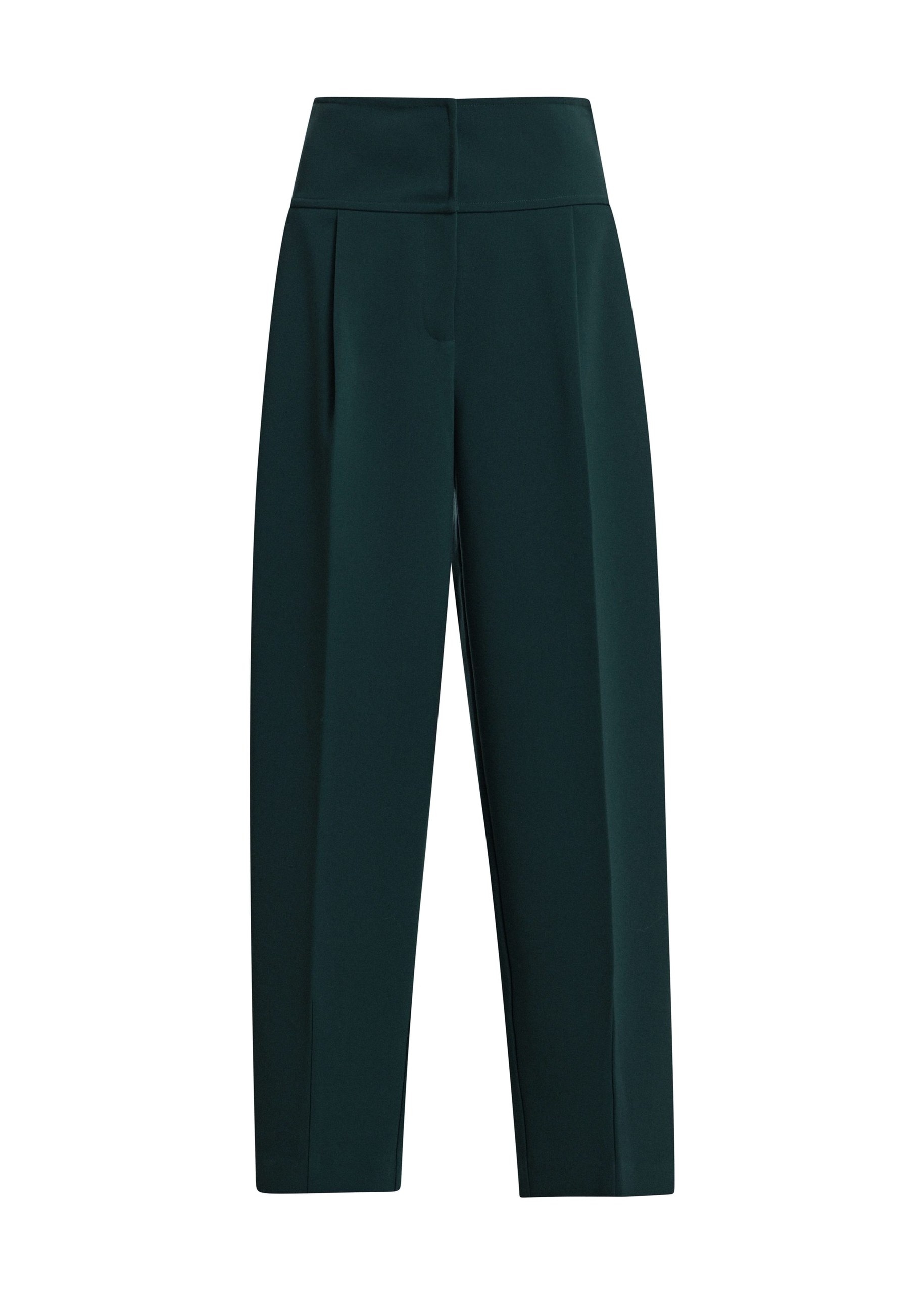 Essentiel Antwerp Dark green cropped barrel-leg pants Dark green cropped barrel-leg pants