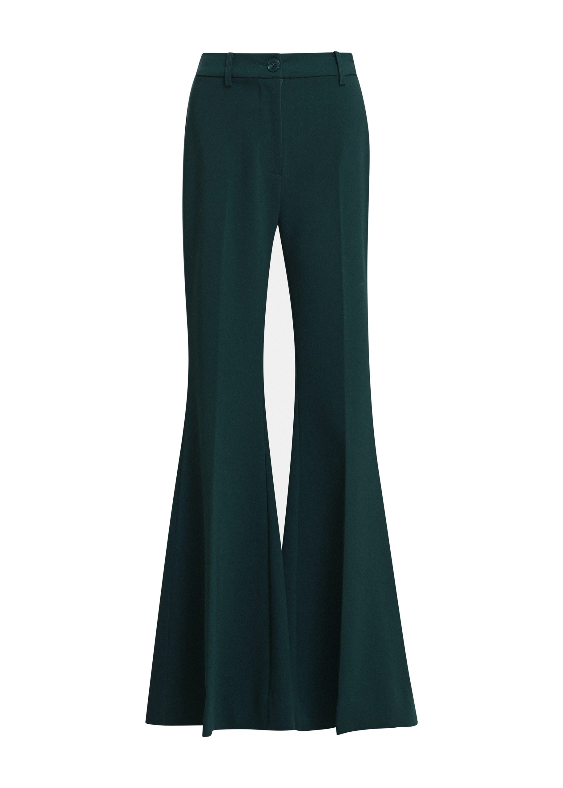 Essentiel Antwerp Dark green trumpet-shaped tailored pants Dark green trumpet-shaped tailored pants