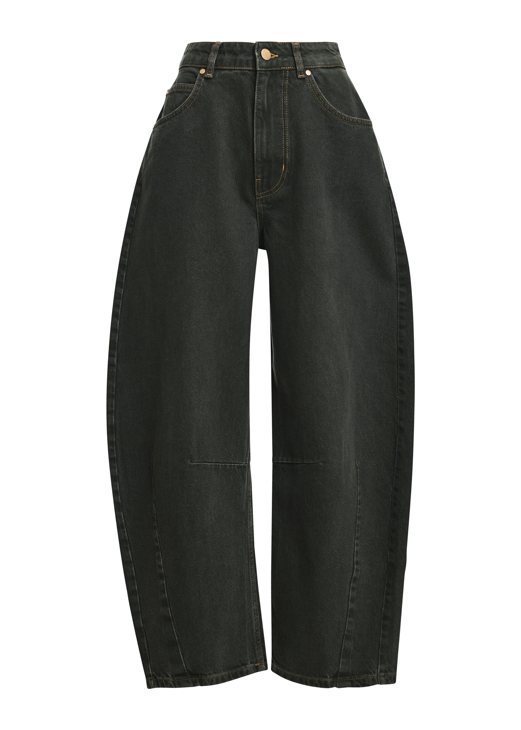 Essentiel Antwerp Dark grey barrel-leg cropped jeans Dark grey barrel-leg cropped jeans