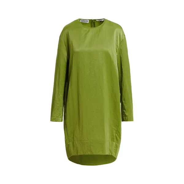 Green mini dress with dropped shoulders