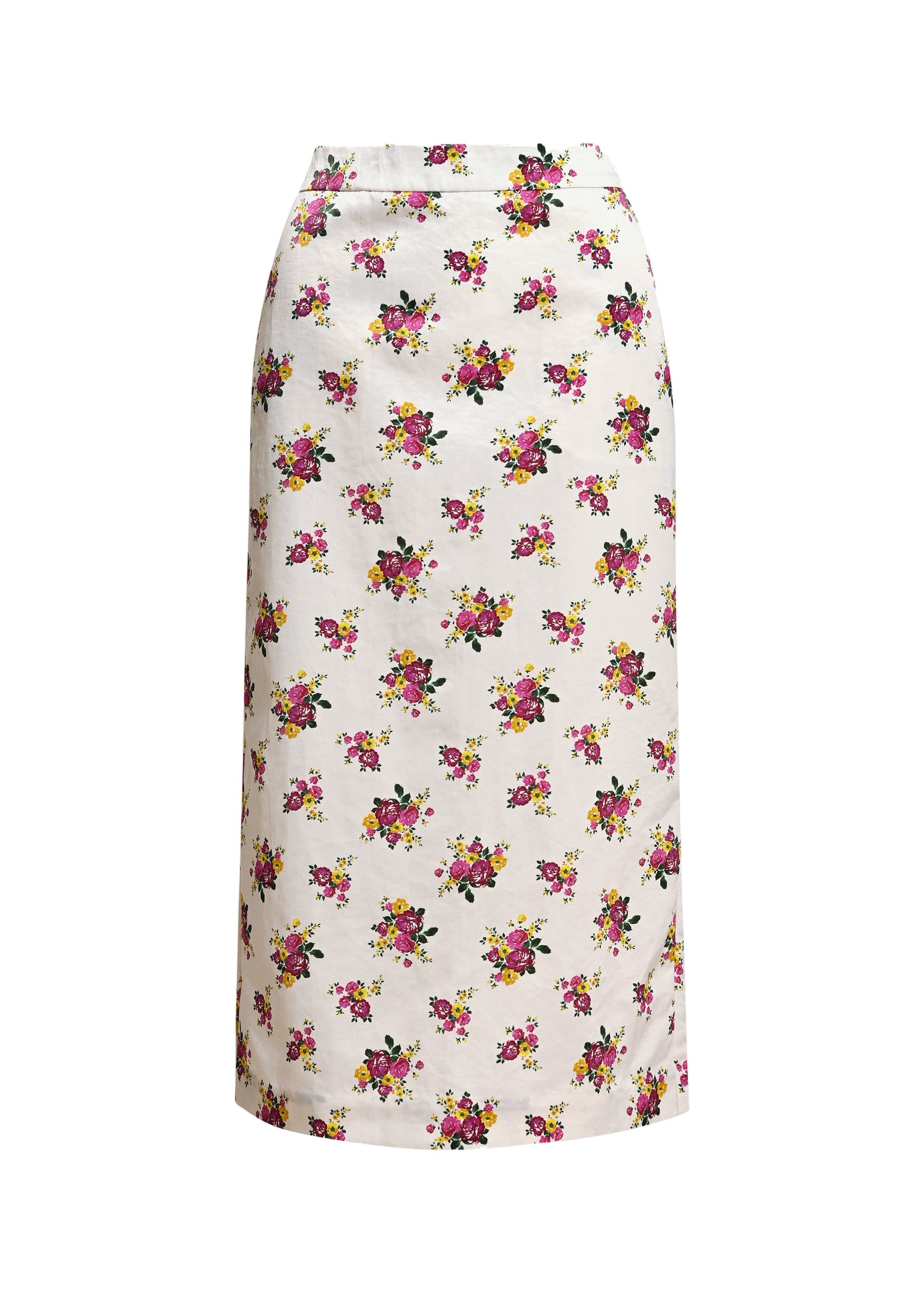 Essentiel Antwerp Off-white and multicolor floral-print midi skirt Off-white and multicolor floral-print midi skirt