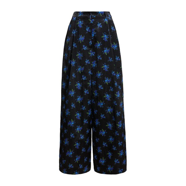 Off-white and multicolor floral wide-leg pants