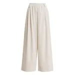 Off-white corduroy wide-leg pants