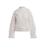 Off-white layered lace ruffle top