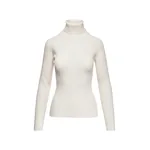 Off-white ribbed wool-blend turtleneck sweater