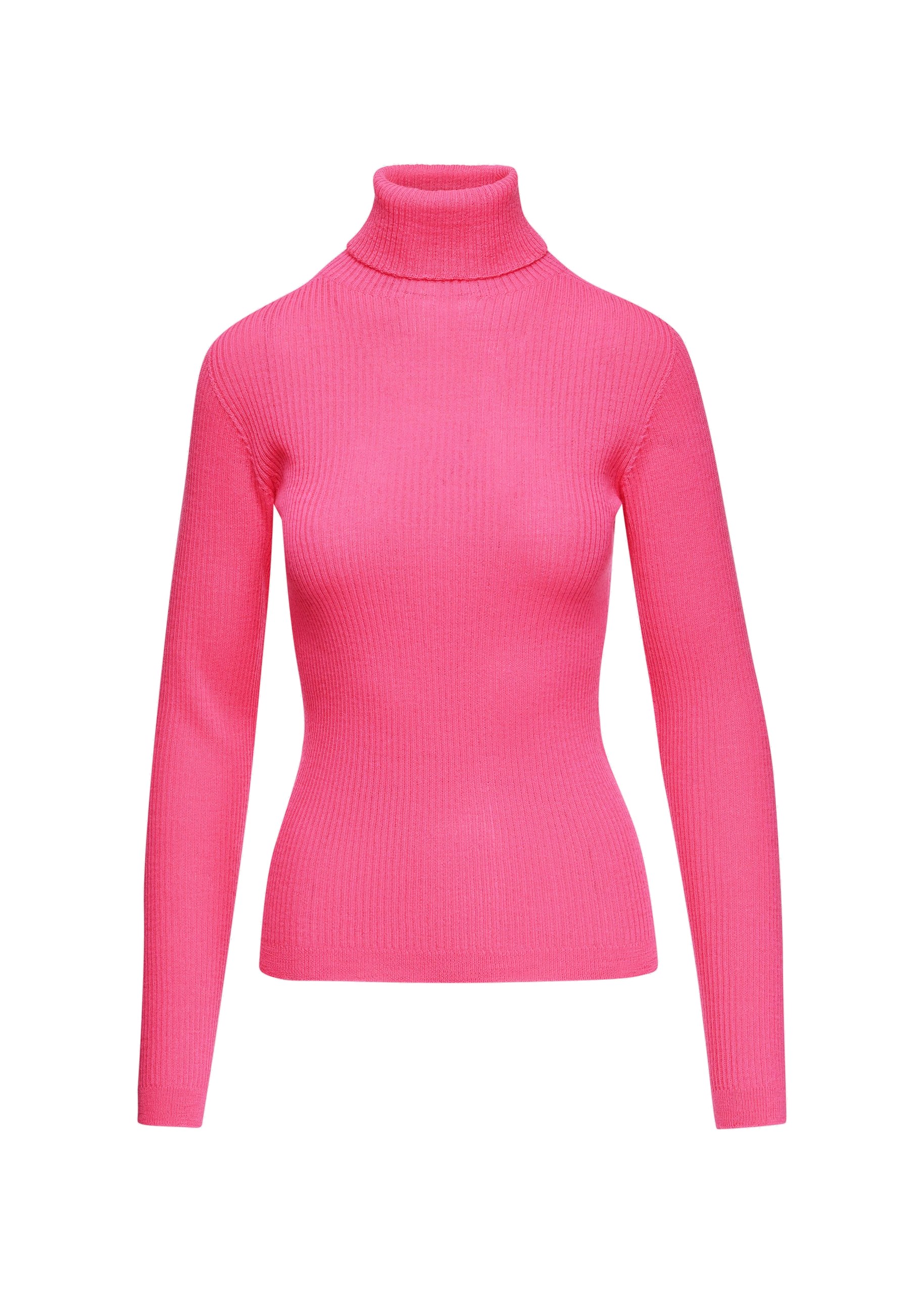 Essentiel Antwerp Pink ribbed wool-blend turtleneck sweater Pink ribbed wool-blend turtleneck sweater