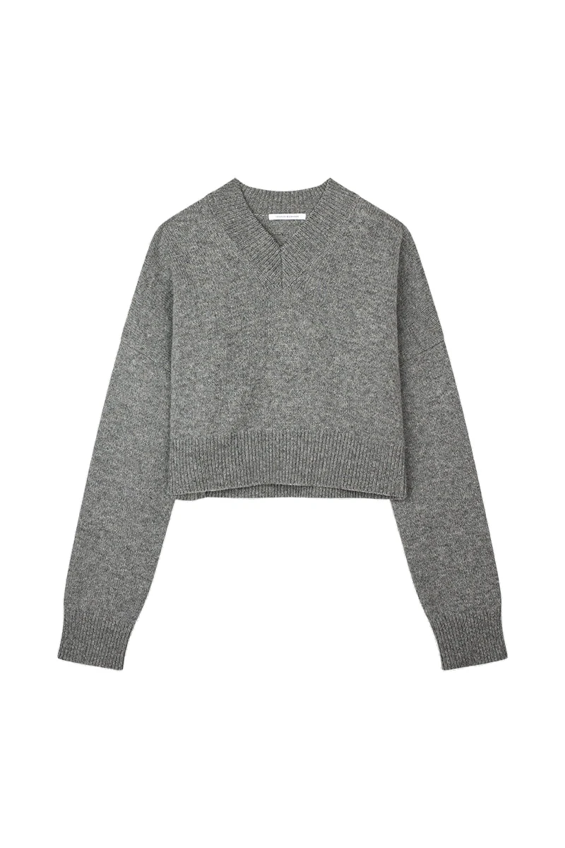 Fenne-Jumper-in-Grey-Melange-Cecilie-Bahnsen-Knitwear-white Cecilie Bahnsen jumper