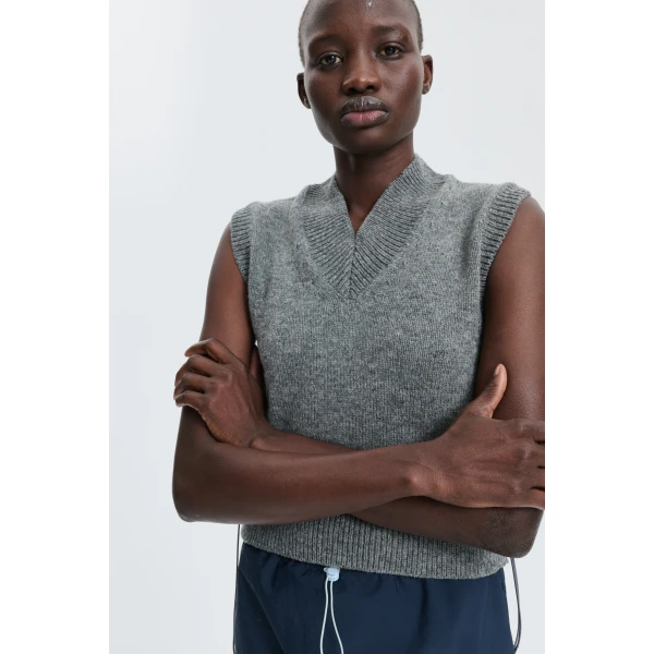 grey vest