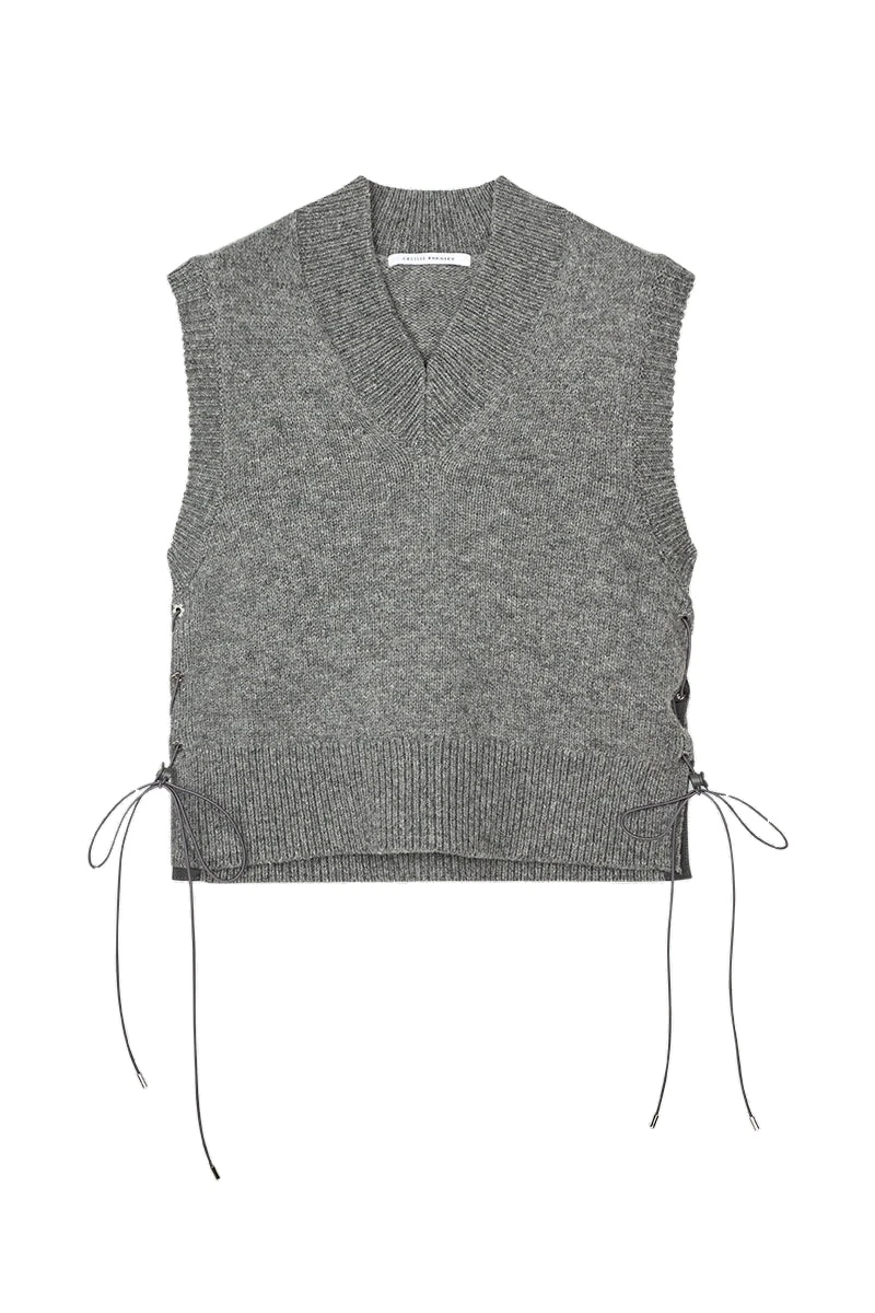 Fleetwood-Vest-in-Grey-Cecilie-Bahnsen-Jackets-white Cecilie Bahnsen vest