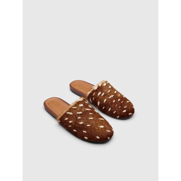 ATP Atelier Forcola in Cannella Flat Mules Brown