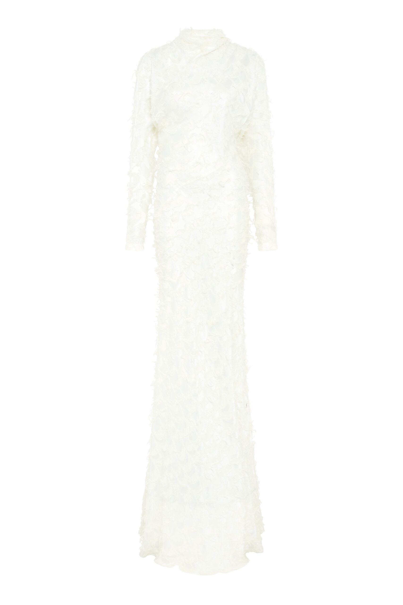 Gabriela Hearst Aberdeen Dress in Ivory Silk Wool Fil Coupé gabriela hearst dress