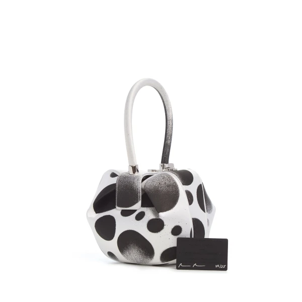 Adam Pendleton x Gabriela Hearst Nina Bag in Black & White Satin No. 24