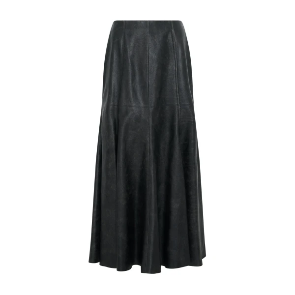 Amy Skirt in Black Soft Leather