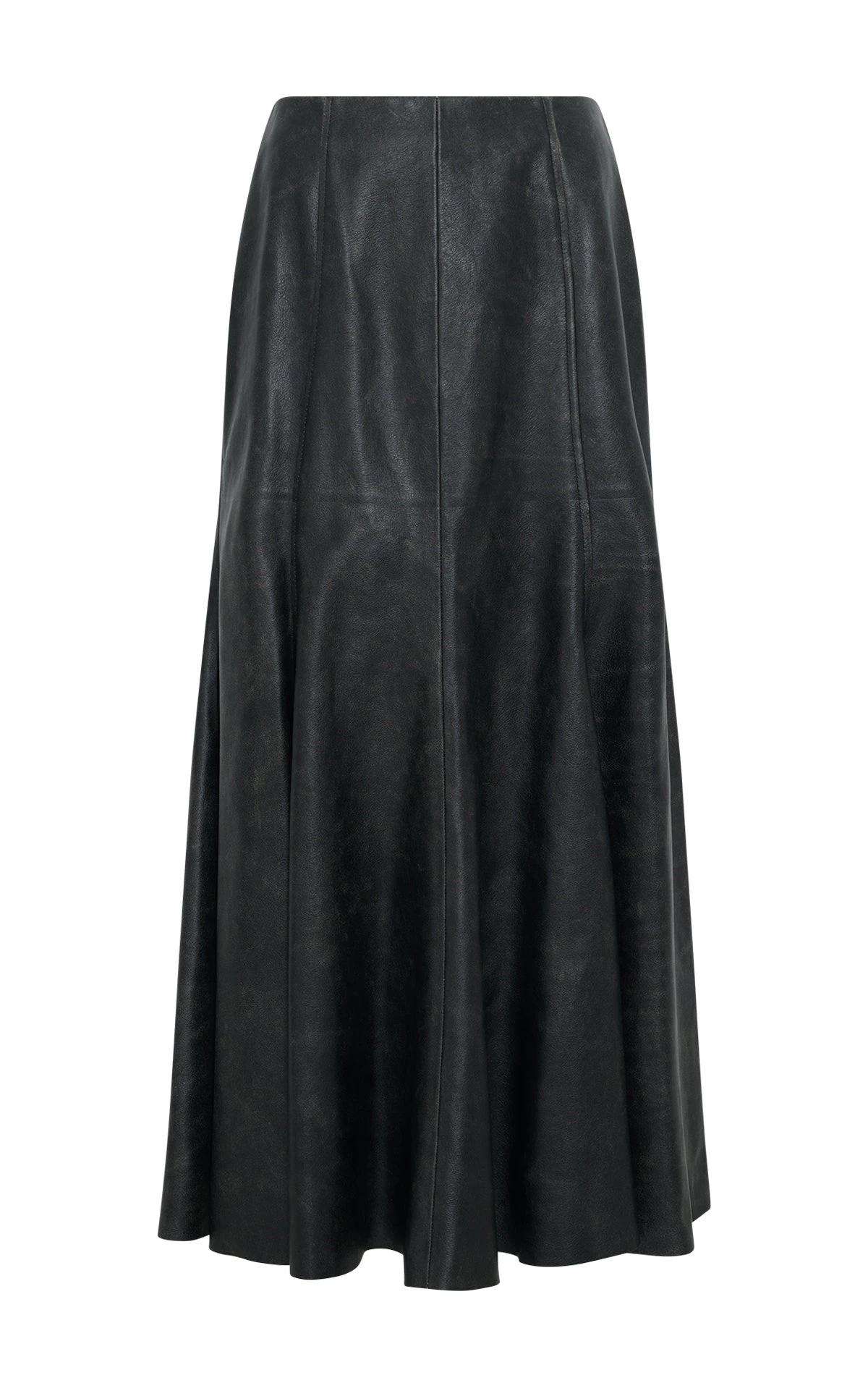 Gabriela Hearst Amy Skirt in Black Soft Leather gabriela hearst skirt