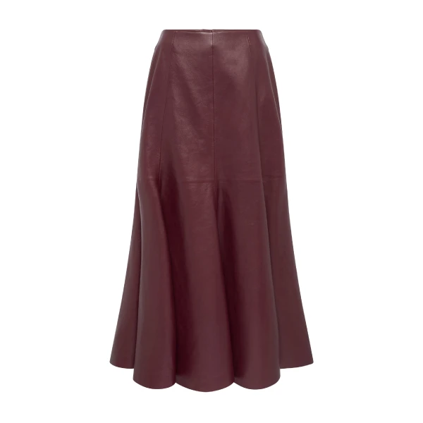 Amy Skirt in Bordeaux Soft Leather