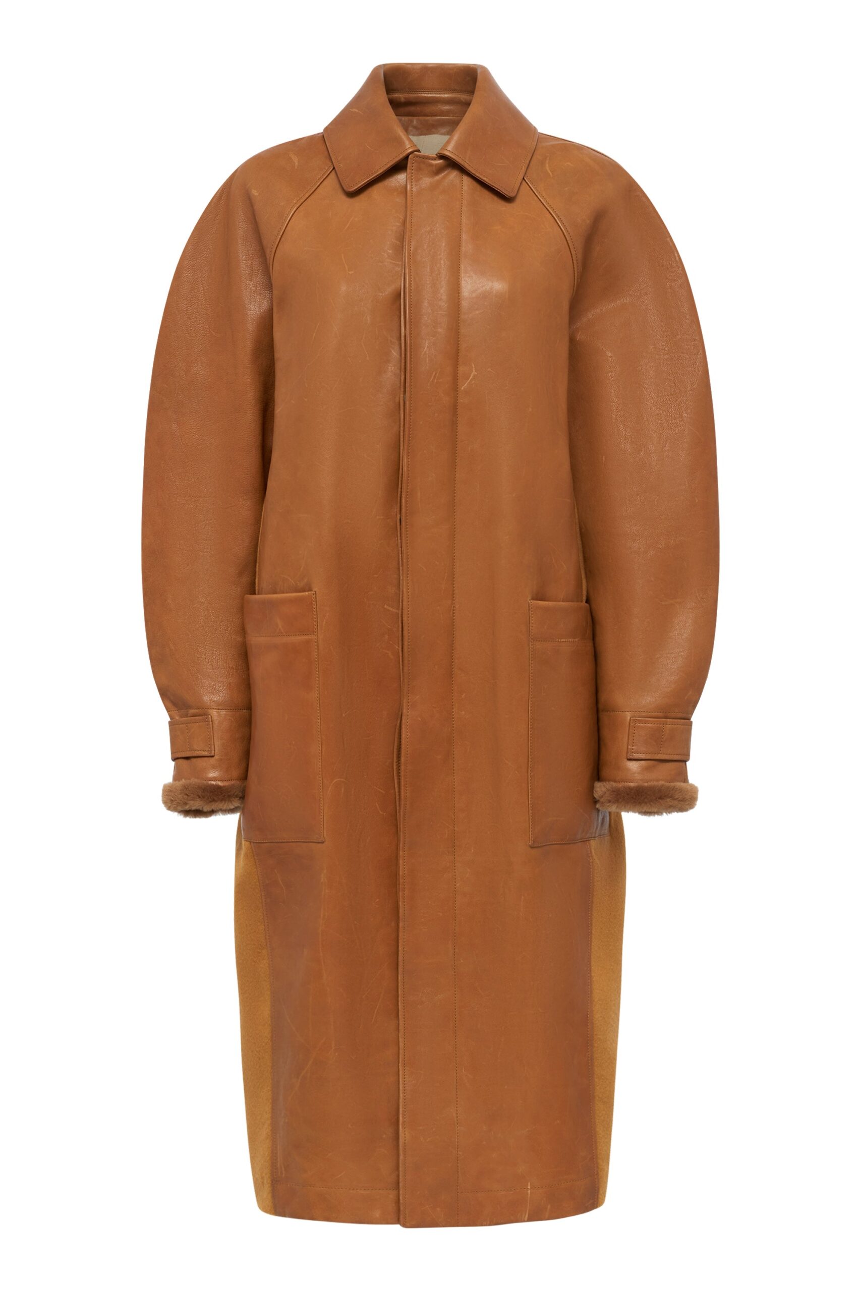 Gabriela Hearst Arbor Cocoon Coat in Cognac Vachetta Leather gabriela hearst coat