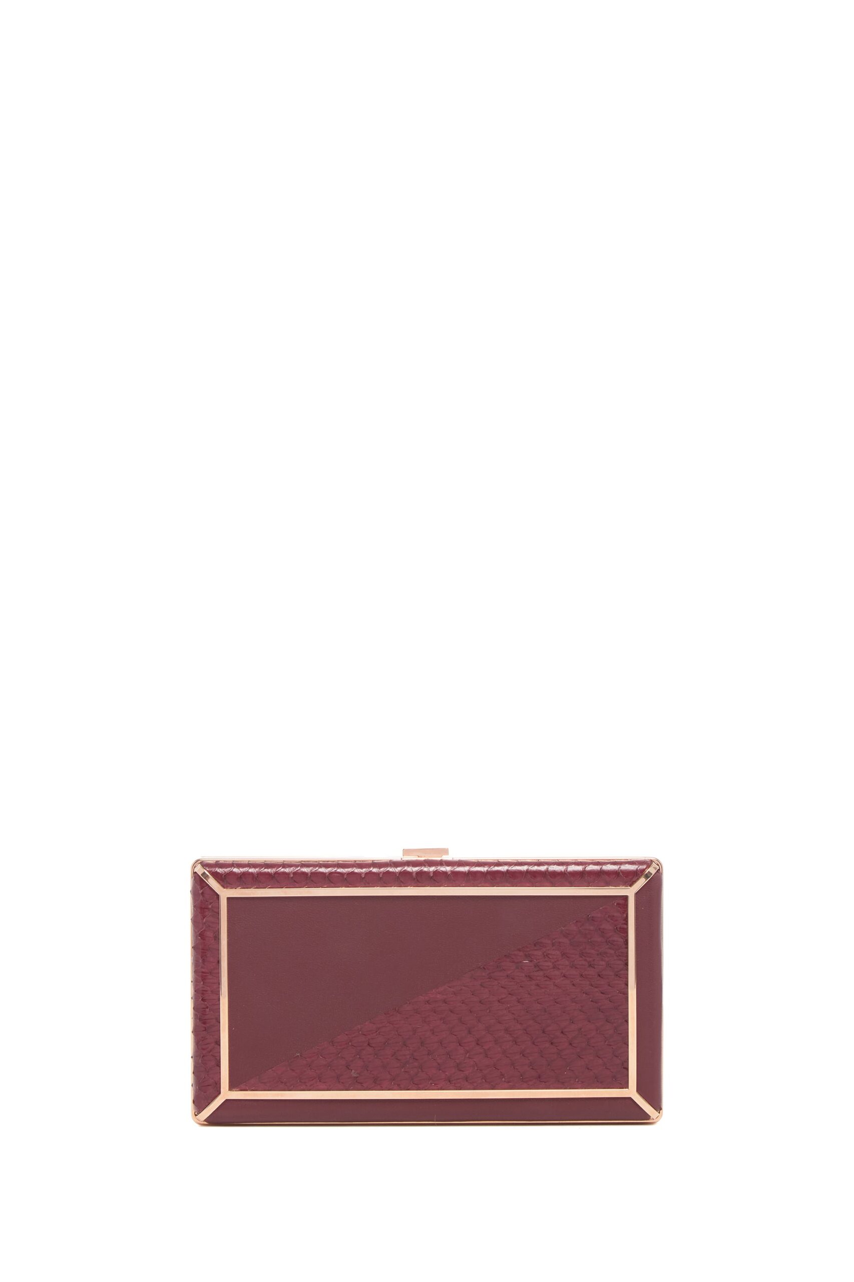Gabriela Hearst Callas Clutch in Bordeaux Snakeskin & Nappa Leather gabriela hearst clutch