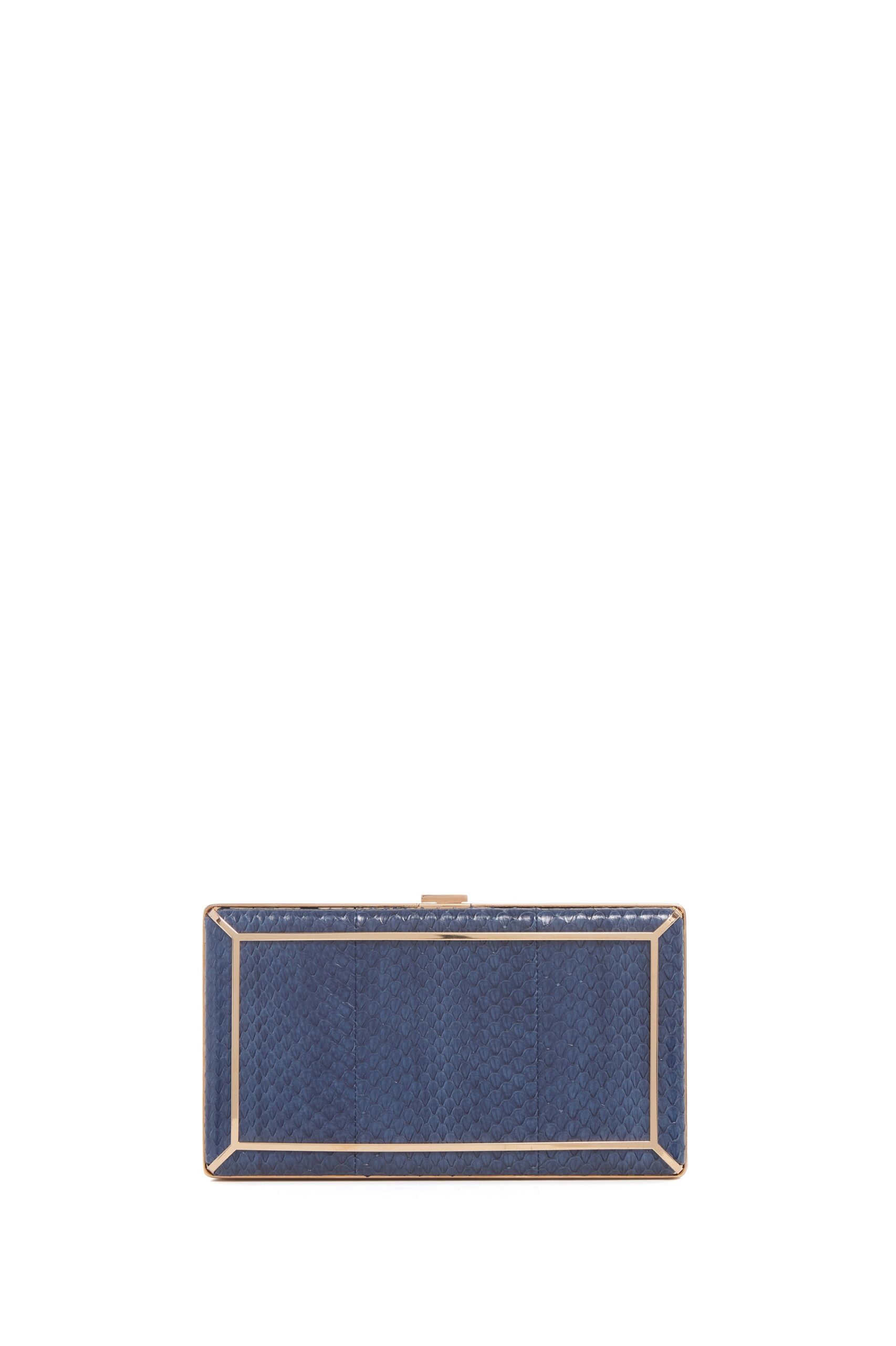 Gabriela Hearst Callas Clutch in Navy Snakeskin gabriela hearst clutch